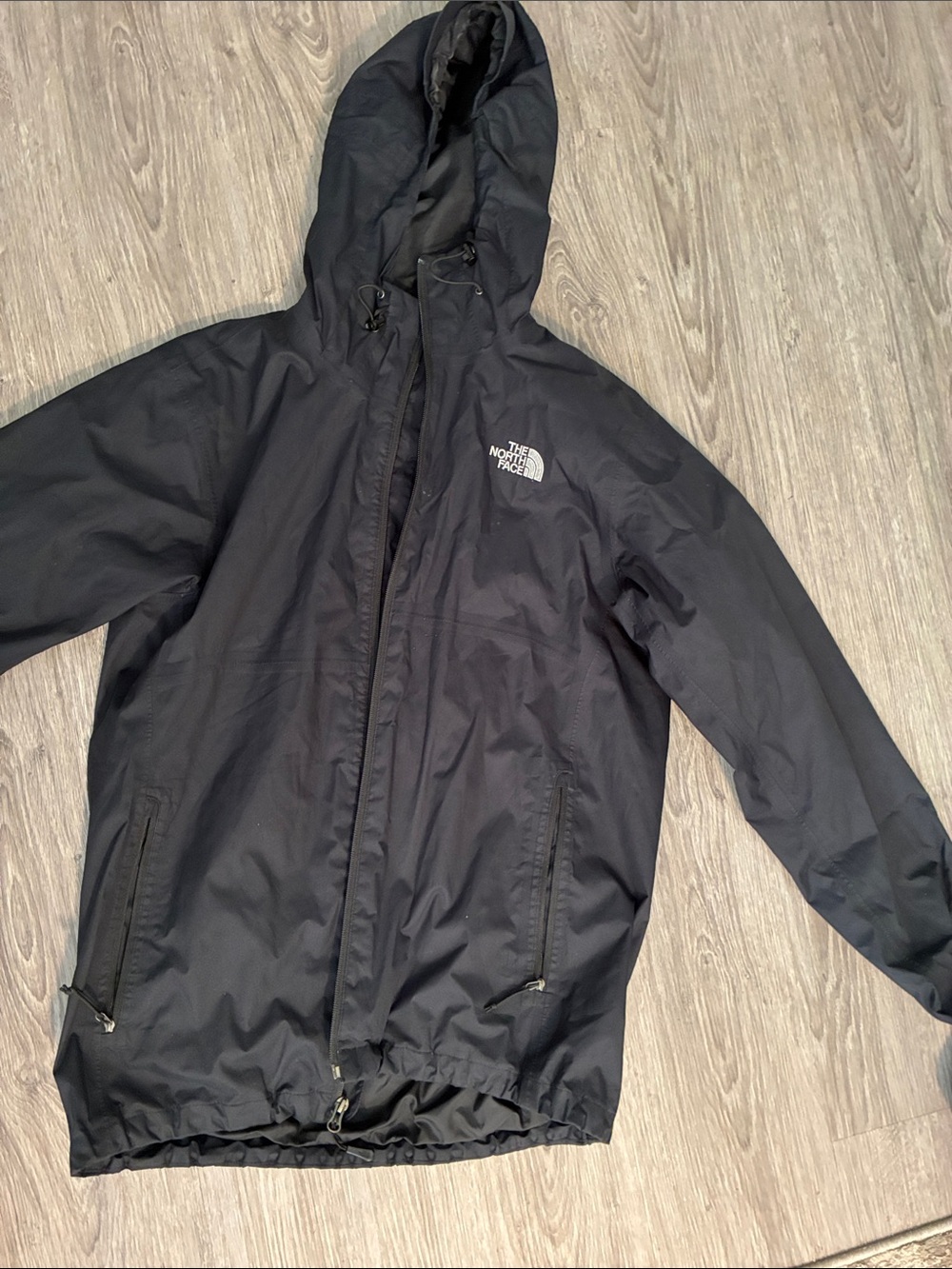 The North Face Black Hooded Rain Jacket